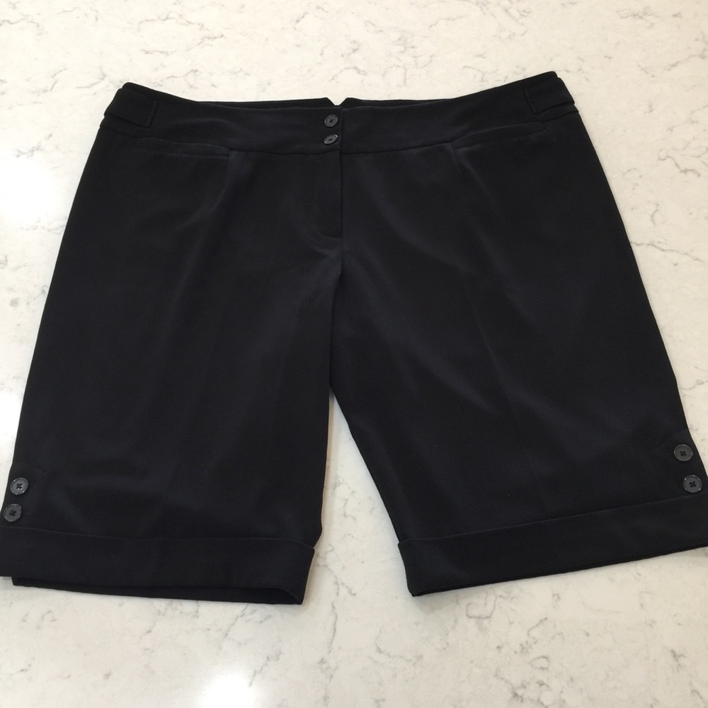 Lane Bryant Black Dress Shorts (28)